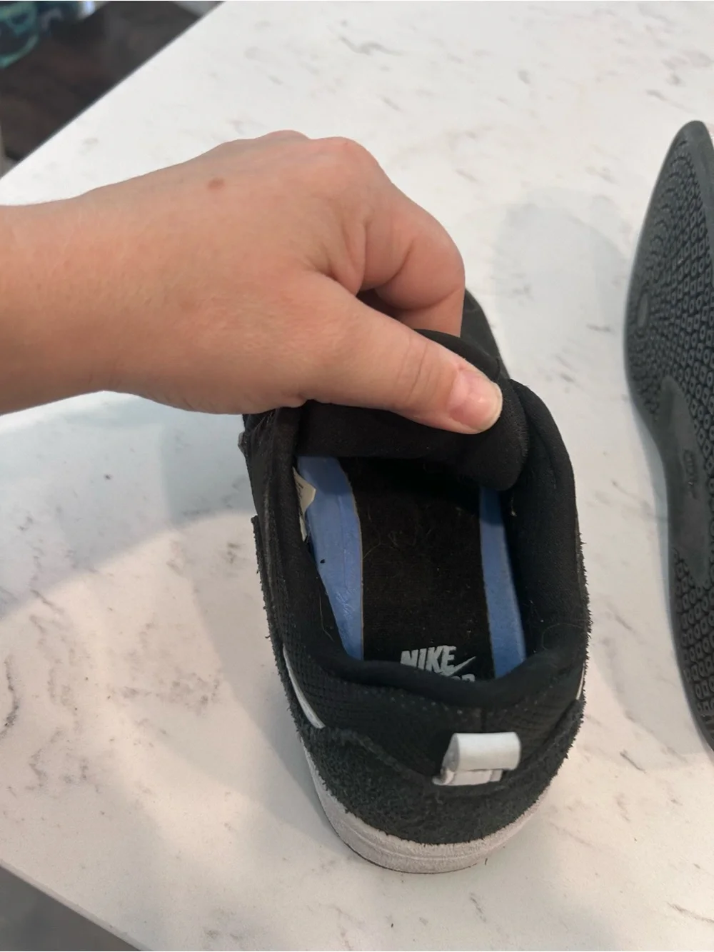 Nike Black & White Low-Top Skate Sneakers